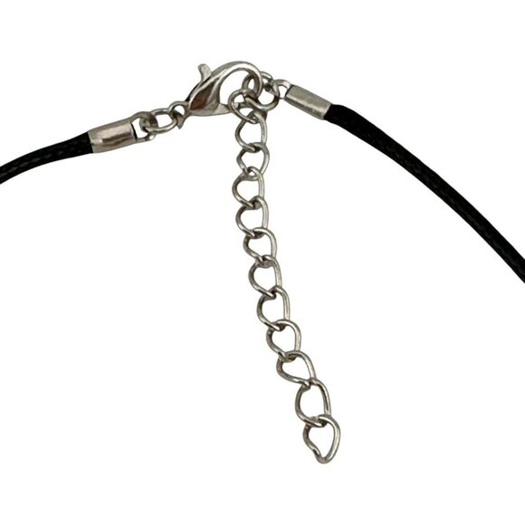 Tribal Owl Totem Necklace Antique Silver Plated Vegan Leather Cord - Picture 7 of 11